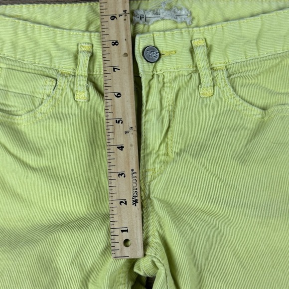 Free People Neon Green Cord Skinny Jean's Sz. 27 - Picture 8 of 10